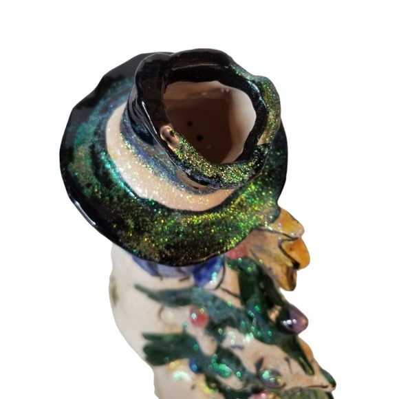 Christmas Blue Sky 2002 Snowman tree luminary Heather Goldminc Snowflake Trivet - Picture 7 of 11